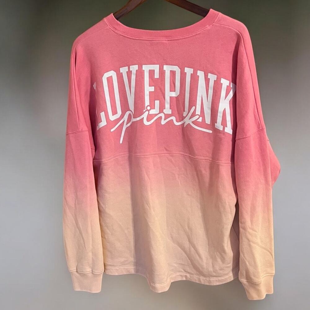 VICTORIA’S SECRET Pink Varsity Crew Sweatshirt Top Medium 3111-9 - Picture 10 of 10
